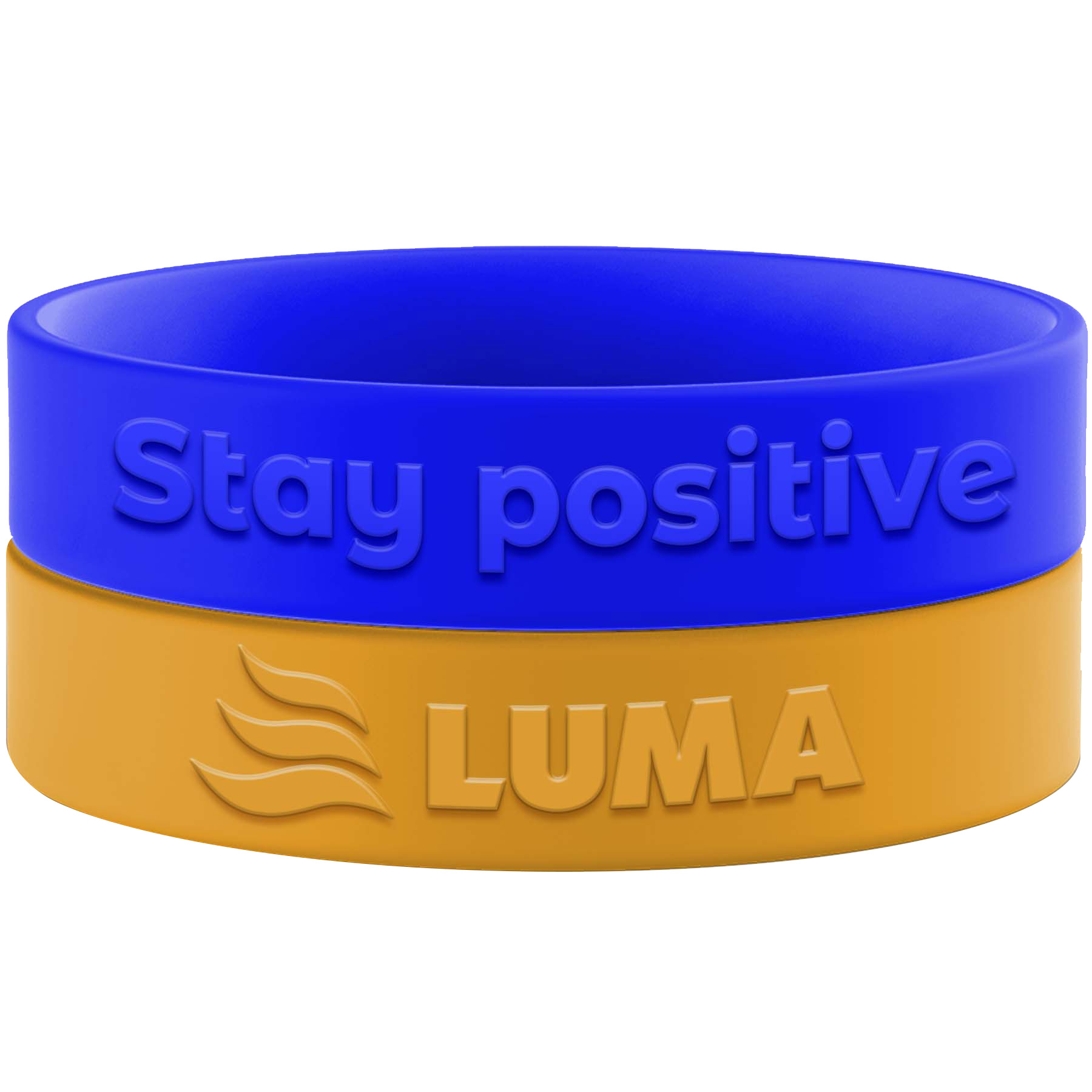 Embossed Silicone Bracelets: 25mm