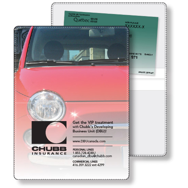 Vinyl Wallet Liability & Registration holder, open (4.5" x 6") closed (4.5" x 3") Full Colour 2