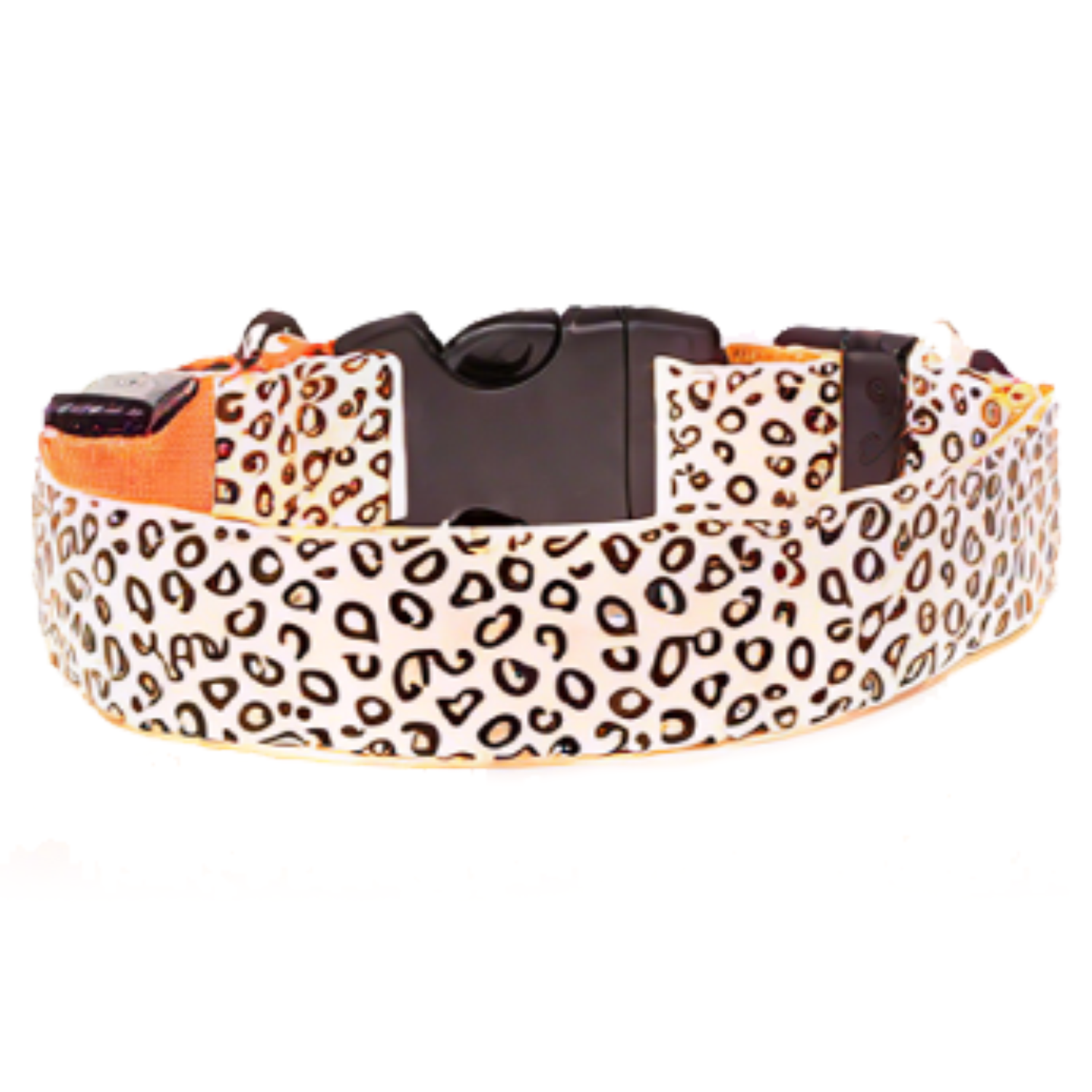 Polyester LED Light-Up Leopard Print Pet Collar 9