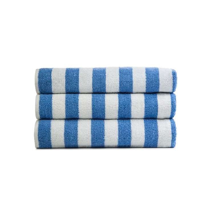 Jewel Cabana Stripe Pool Towels 24x50 Assorted Blue 1