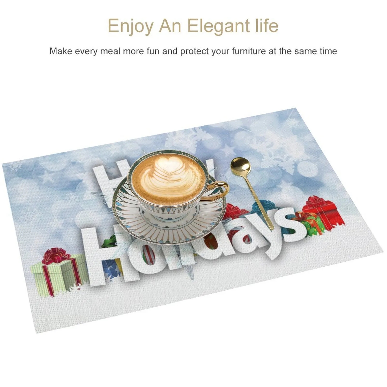 PVC Woven Placemat with Logo 7