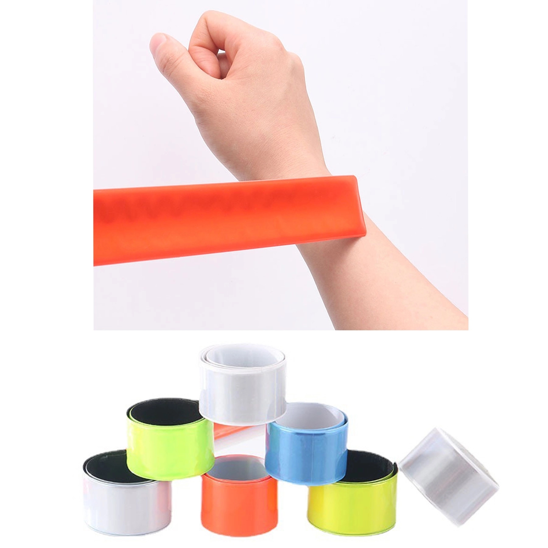 Fluorescent Slap bands Reflector Strap For Night Cycling 1