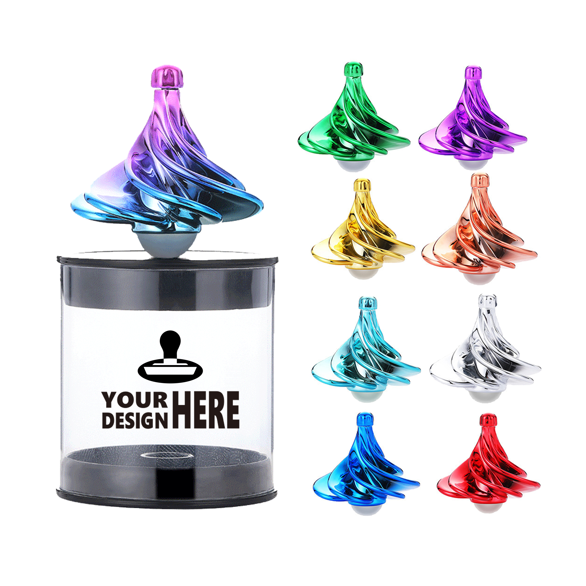Desk Spiral Spinning Top In Display Tube 1