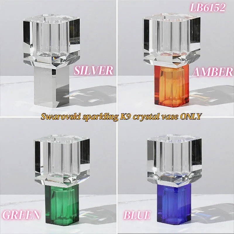Engraved Crystal Flower Vase Tall for Centerpiece Wholesale 4