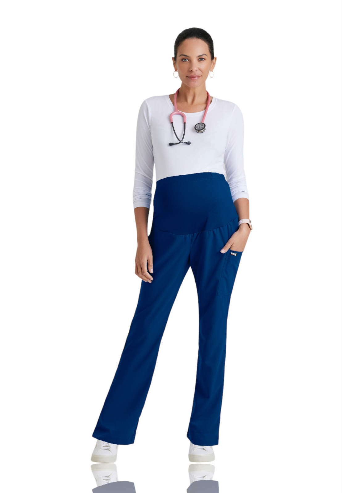Grey's Anatomy Classic - Women's One-Pocket Lilah Maternity Scrub Pant 7