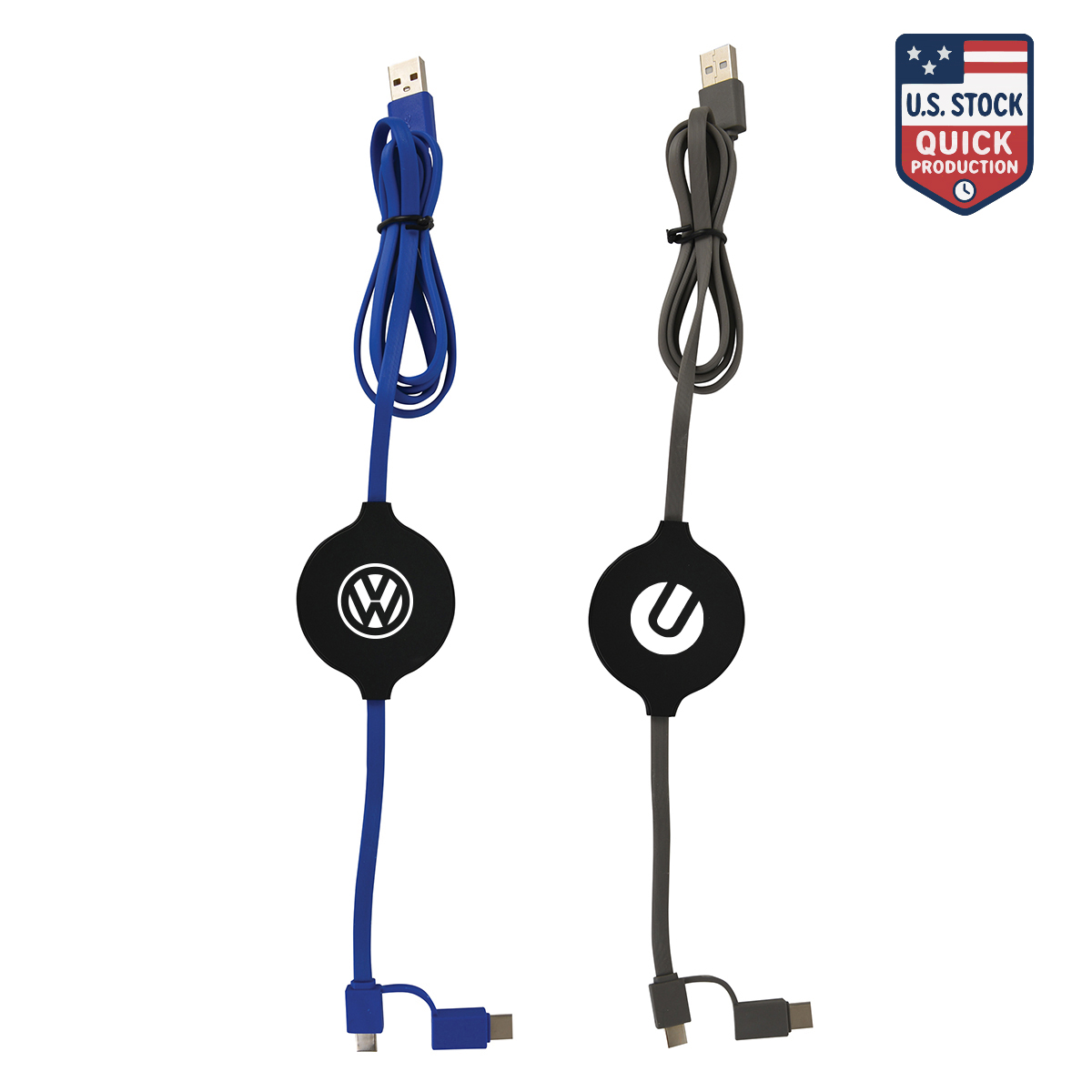 3-in-1 Charging Cable with Micro/TypeC/Lightning & Wireless Charging 4
