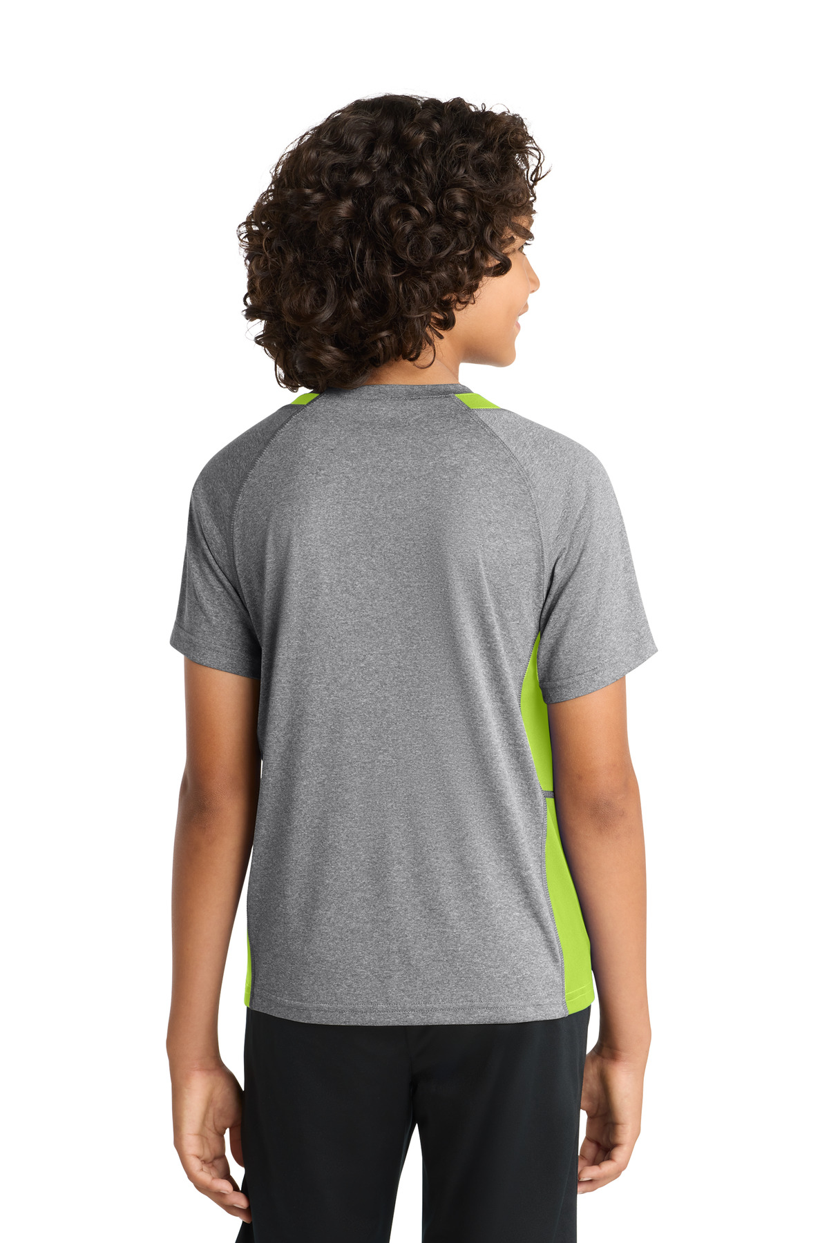 Sport-Tek Youth Heather Colorblock Contender Tee. YST361 63