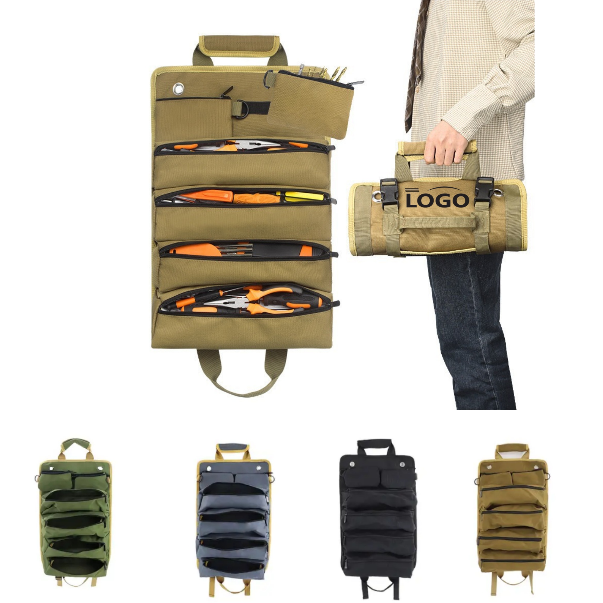 Multi-Pocket Organizer For Electricians & Carpenters Toolkit 4