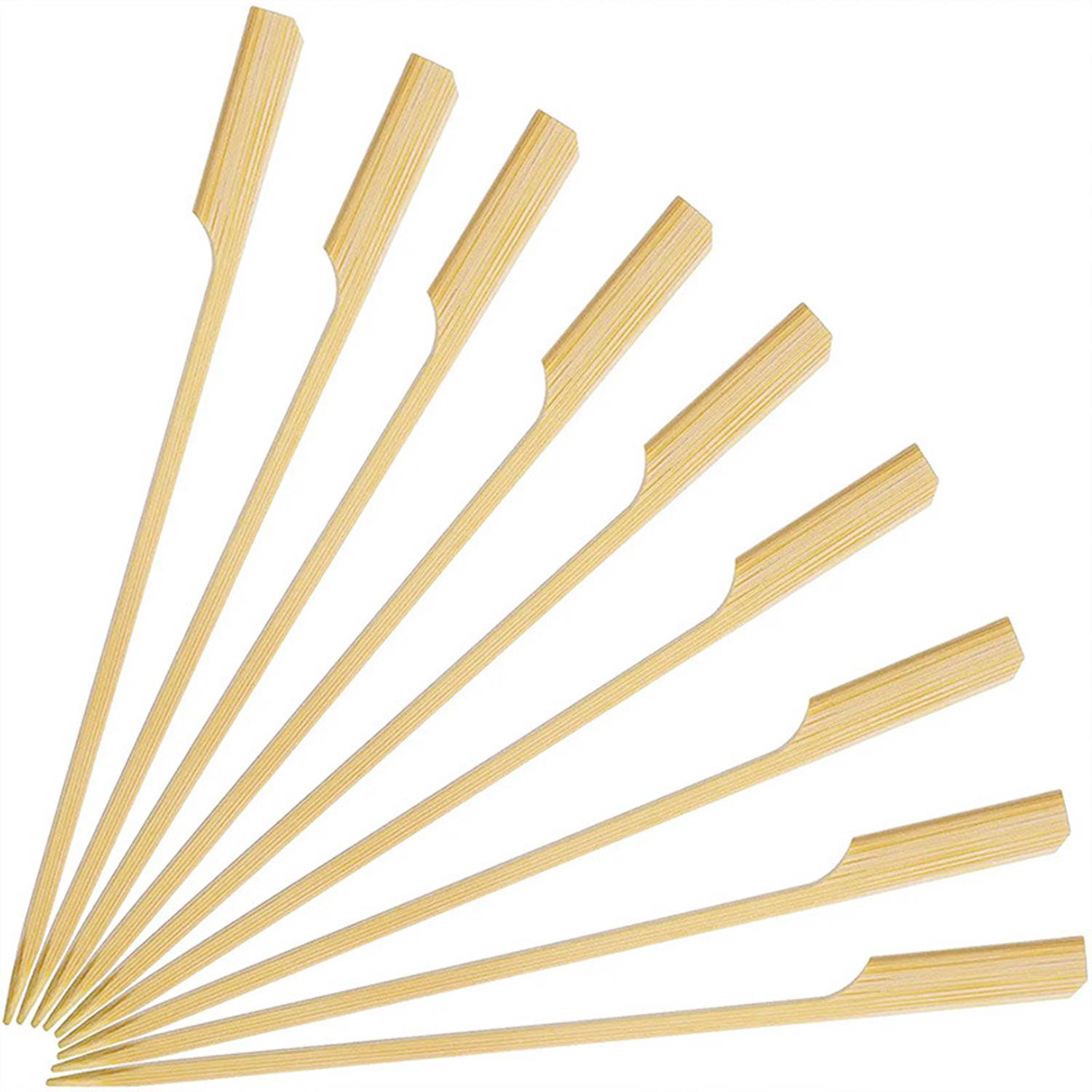 100PCS Food Grade Heat-Resistant Bamboo Skewers 7