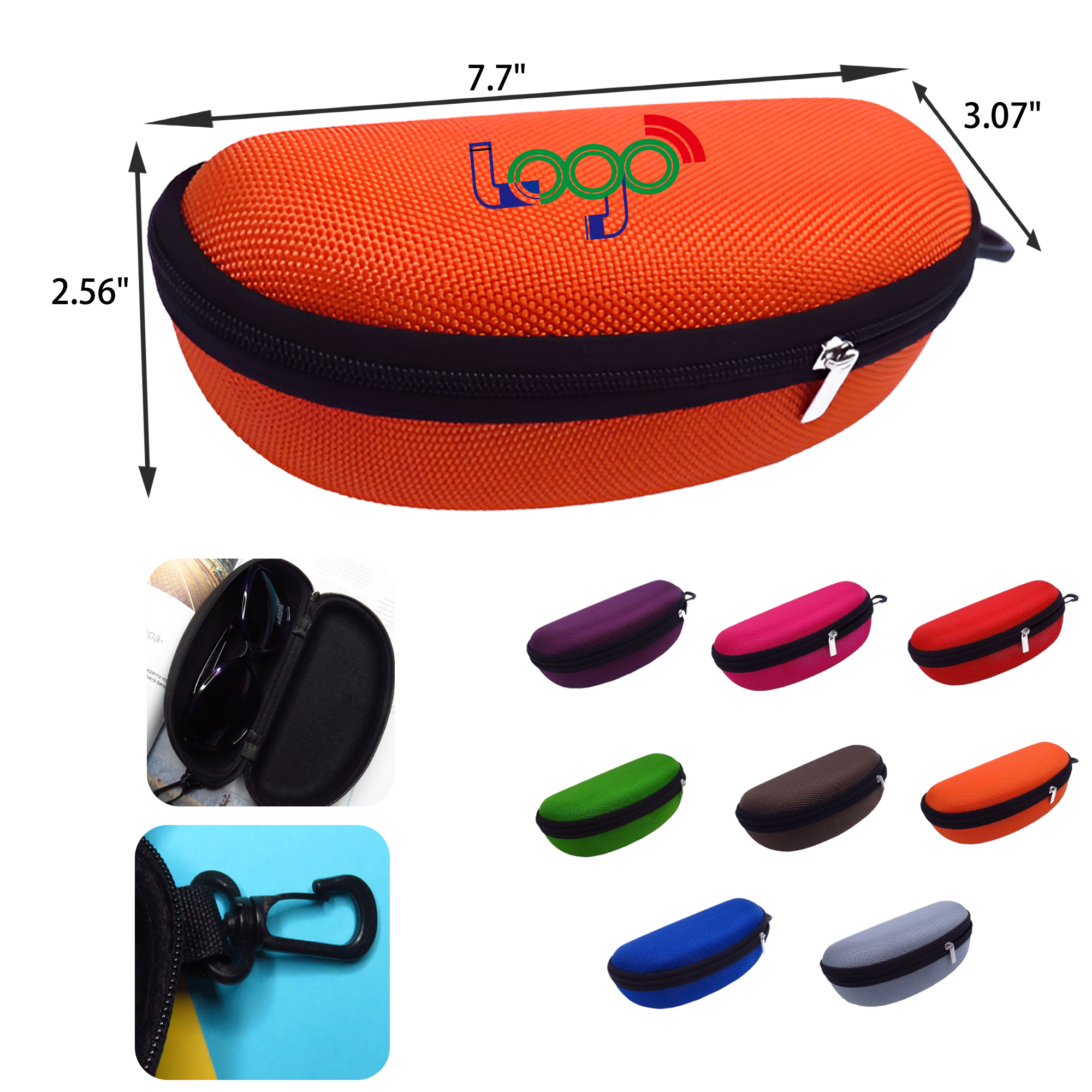 MOQ 50 PCS Stylish Zipper Eyeglasses Case 1