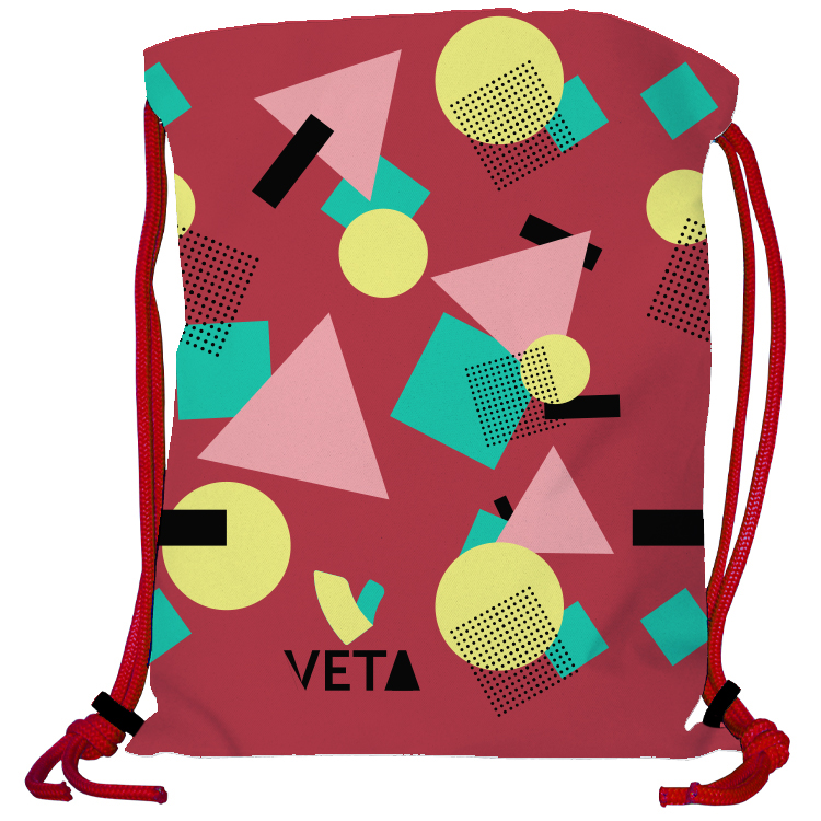 Super Drawstring Pack (Two side Imprint)-Red Heavy Rope 7