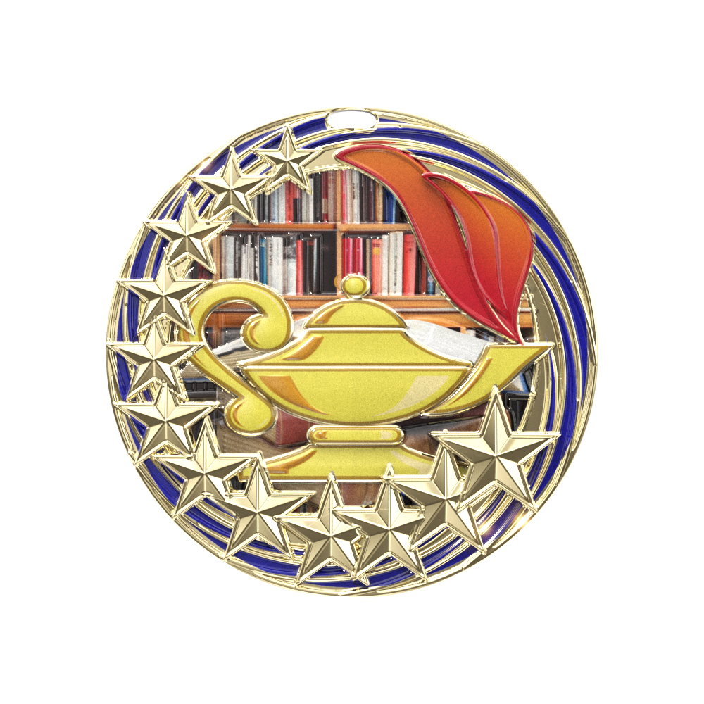 Star Blast Medal - Book & Lamp 3