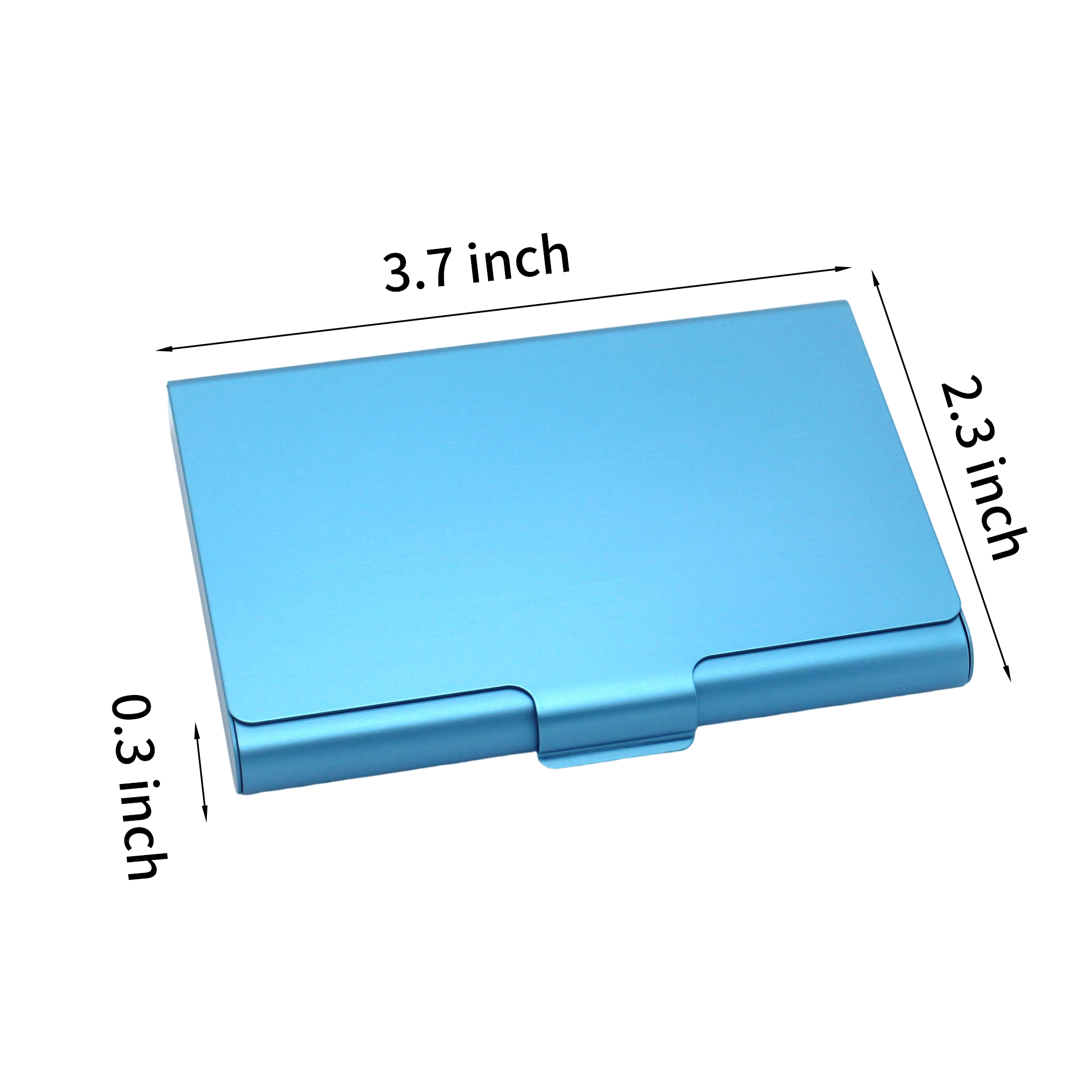 Aluminum Alloy Slim Business Card Case Pocket Size With Snap Lid 8