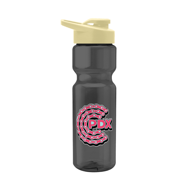Blazer 28oz Transparent Bike Bottle w/Drink-thru Lid 1602