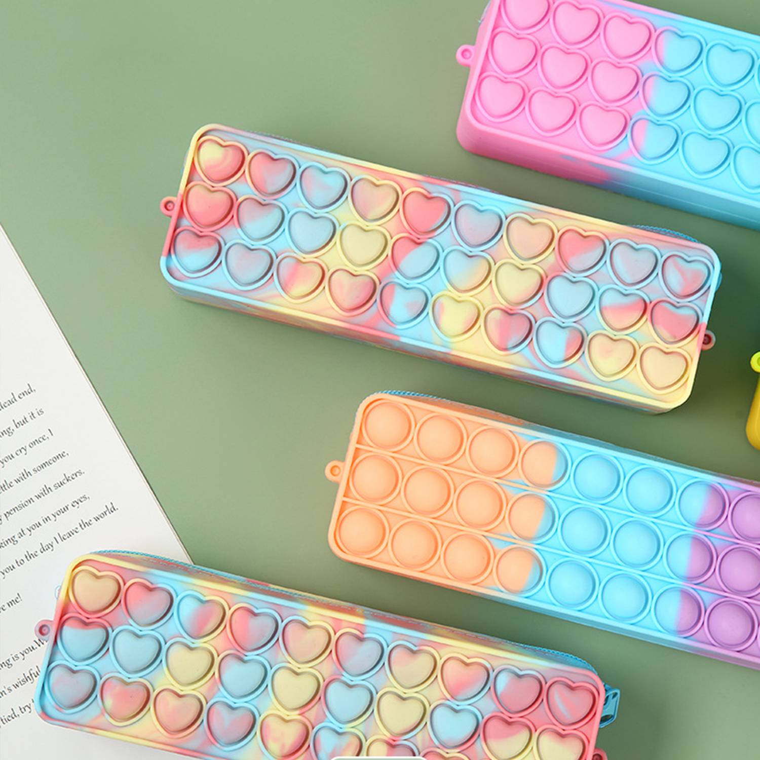 Bubble Silicone Stationery Box Pencil Case 4