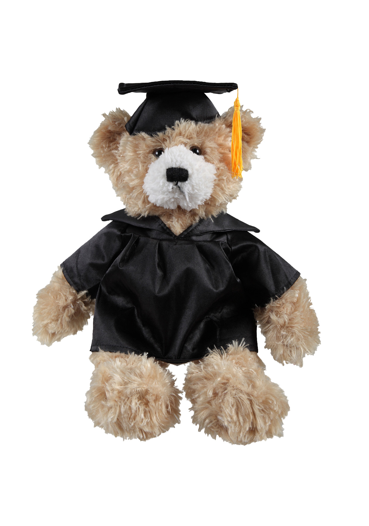 soft plush Beige Brandon Bear  with graduation cap &gown