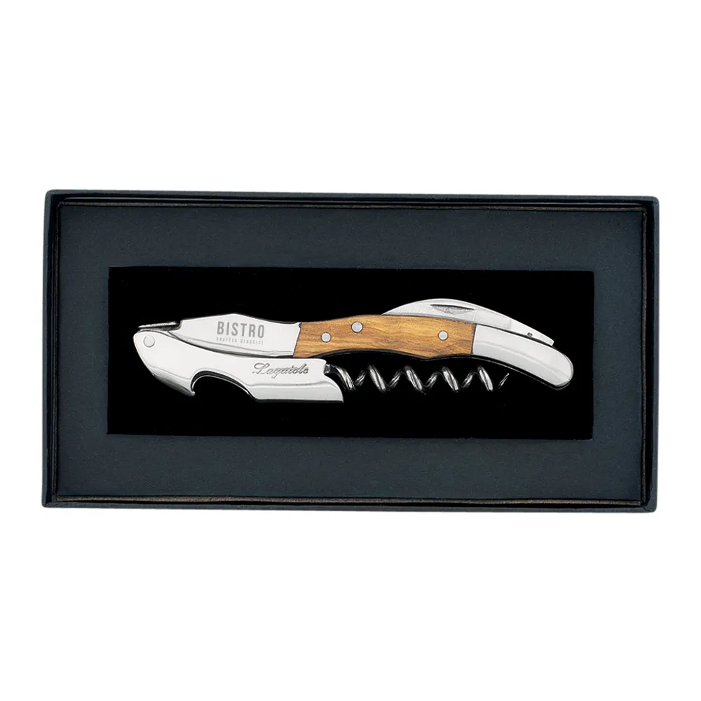 Laguiole Sommelier Corkscrew in Black Gift Box 2