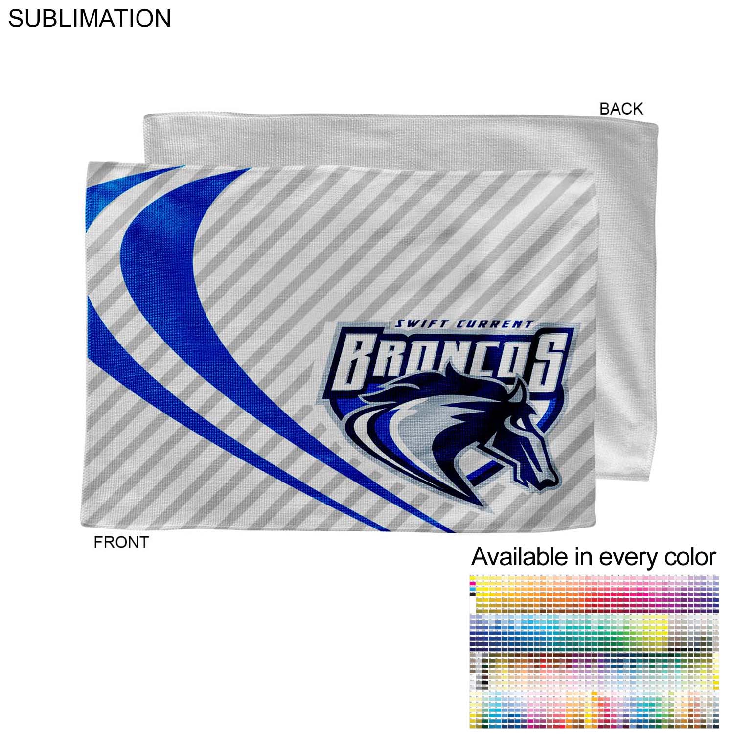 Microfiber Dri-Lite Terry Rally, Sports, Skate Towel, 12x18 Sublimated Edge to Edge 1 side 5