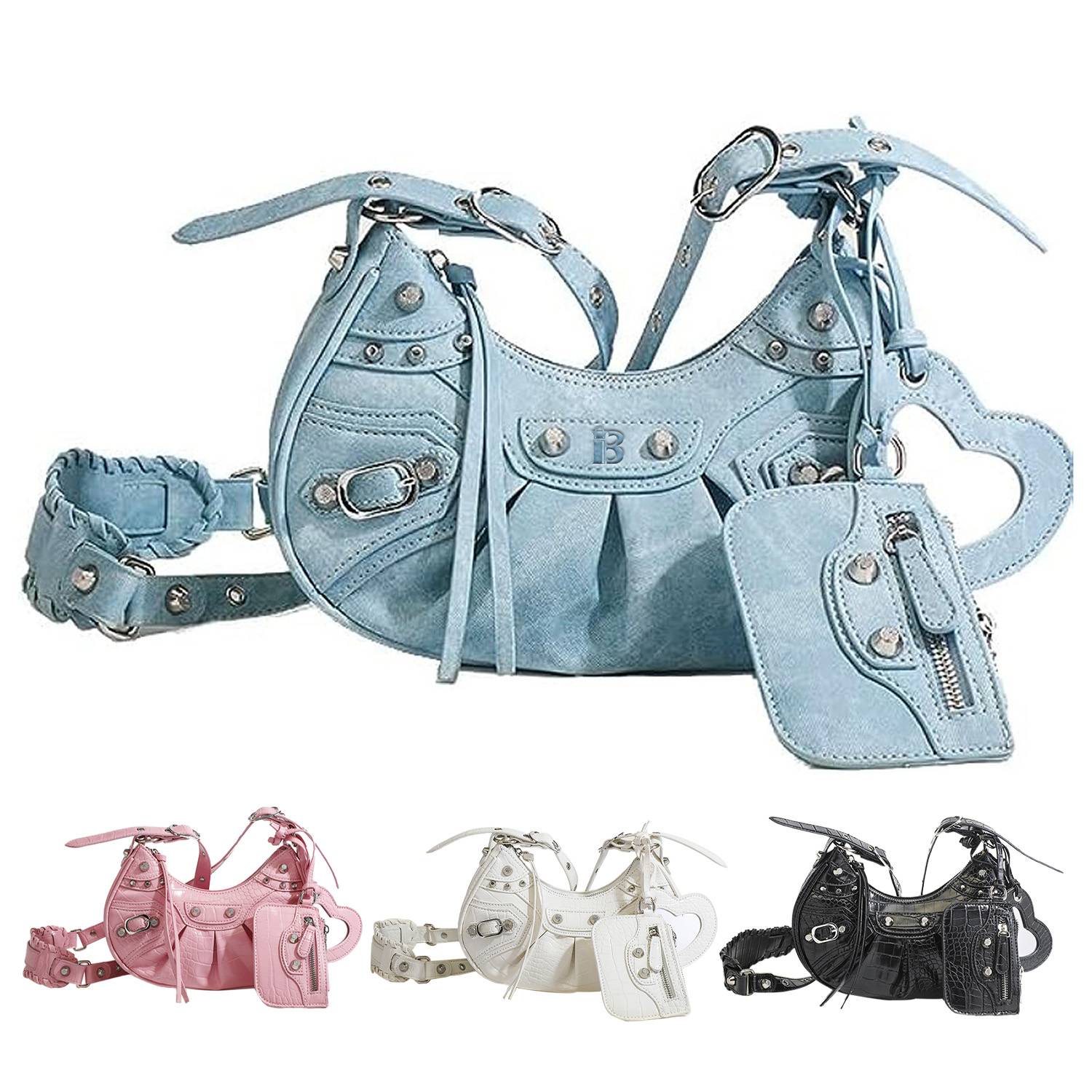 PU Leather Half Moon Style Tote Bag 2
