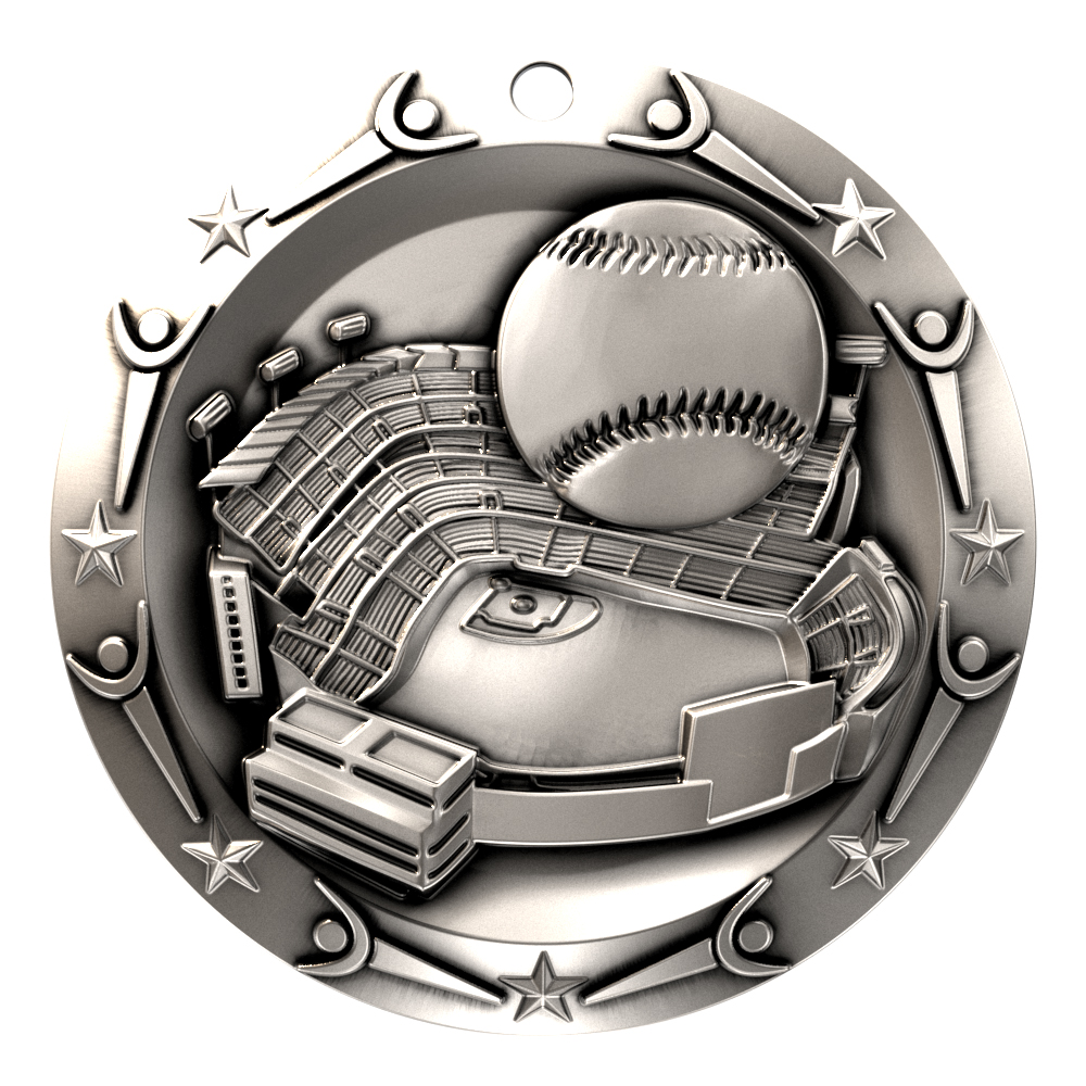 Baseball World Class Medallion (3") 9