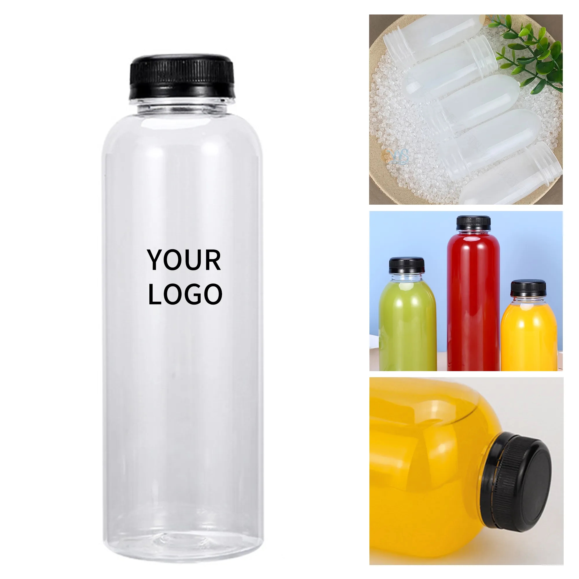 12Oz Clear Plastic Drum Drinking Bottle 2