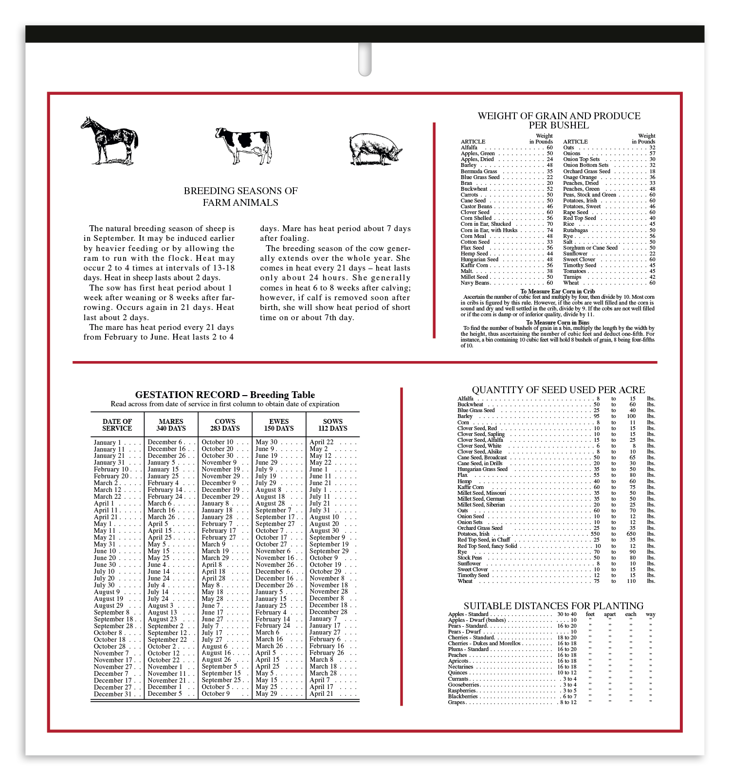 Skinner & Kennedy® Almanac Calendar 17