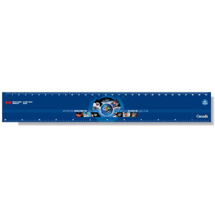 .040 White Matte Styrene Plastic 12" Rulers (1.75" x 12.25") square corners, full colour imprint 1