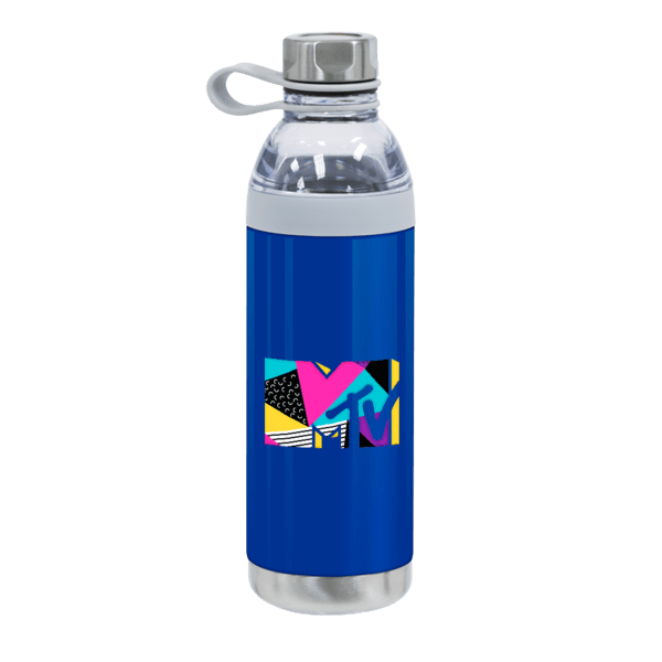 Dual Opening Stainless Steel Water Bottle - 20 Oz., custom water bottle with logo imprint 7
