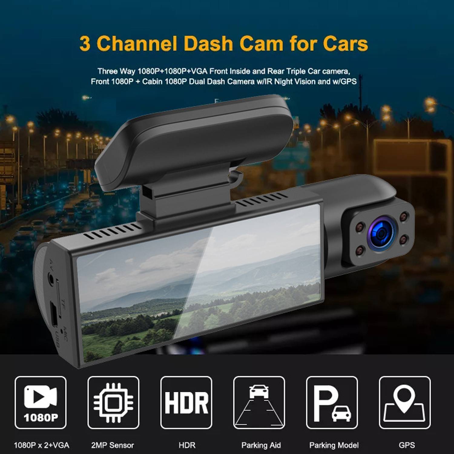 Lnfrared M8 High-definition 1296P Driving Recorder 4