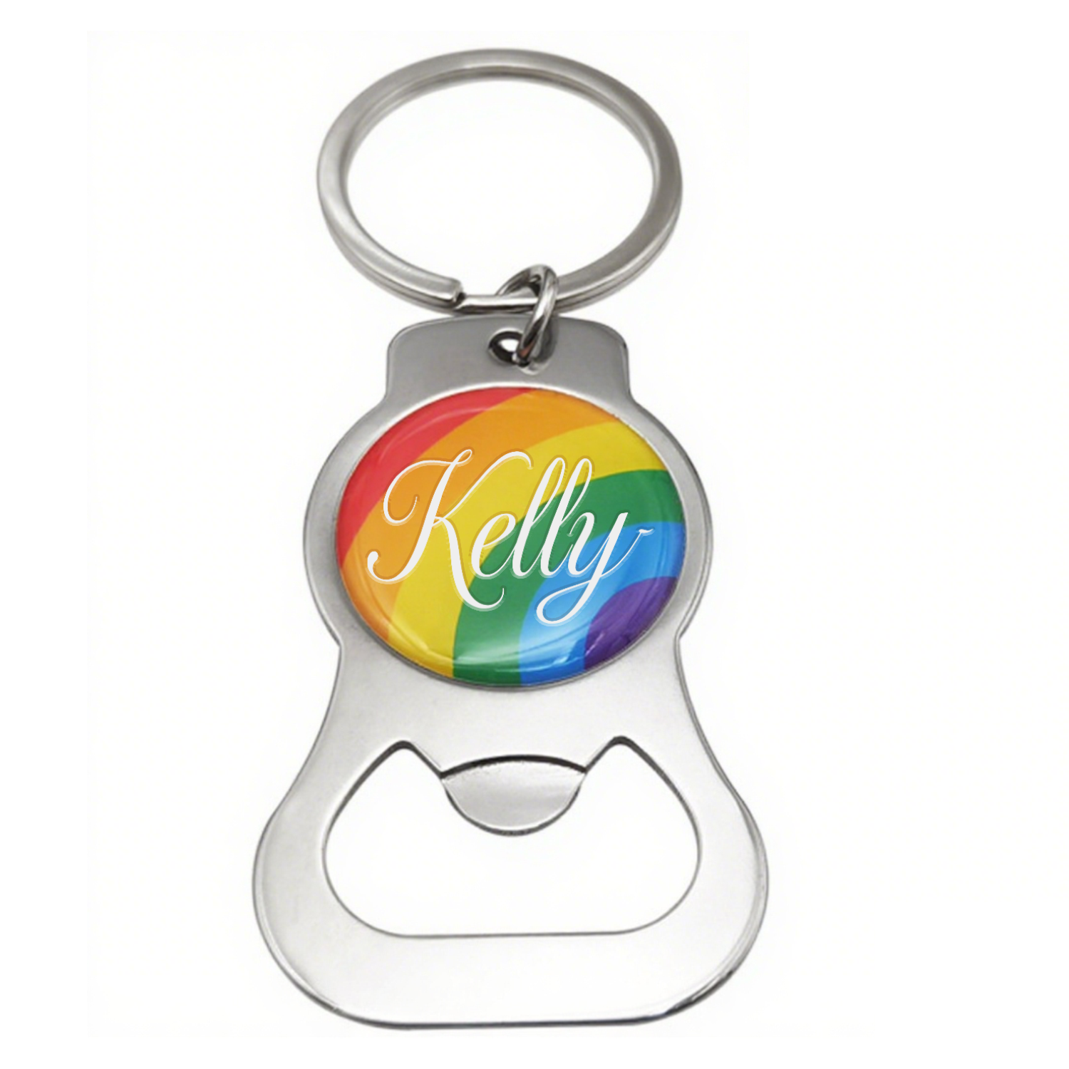 LGBT Rainbow Metal Bottle Opener Keychain 2