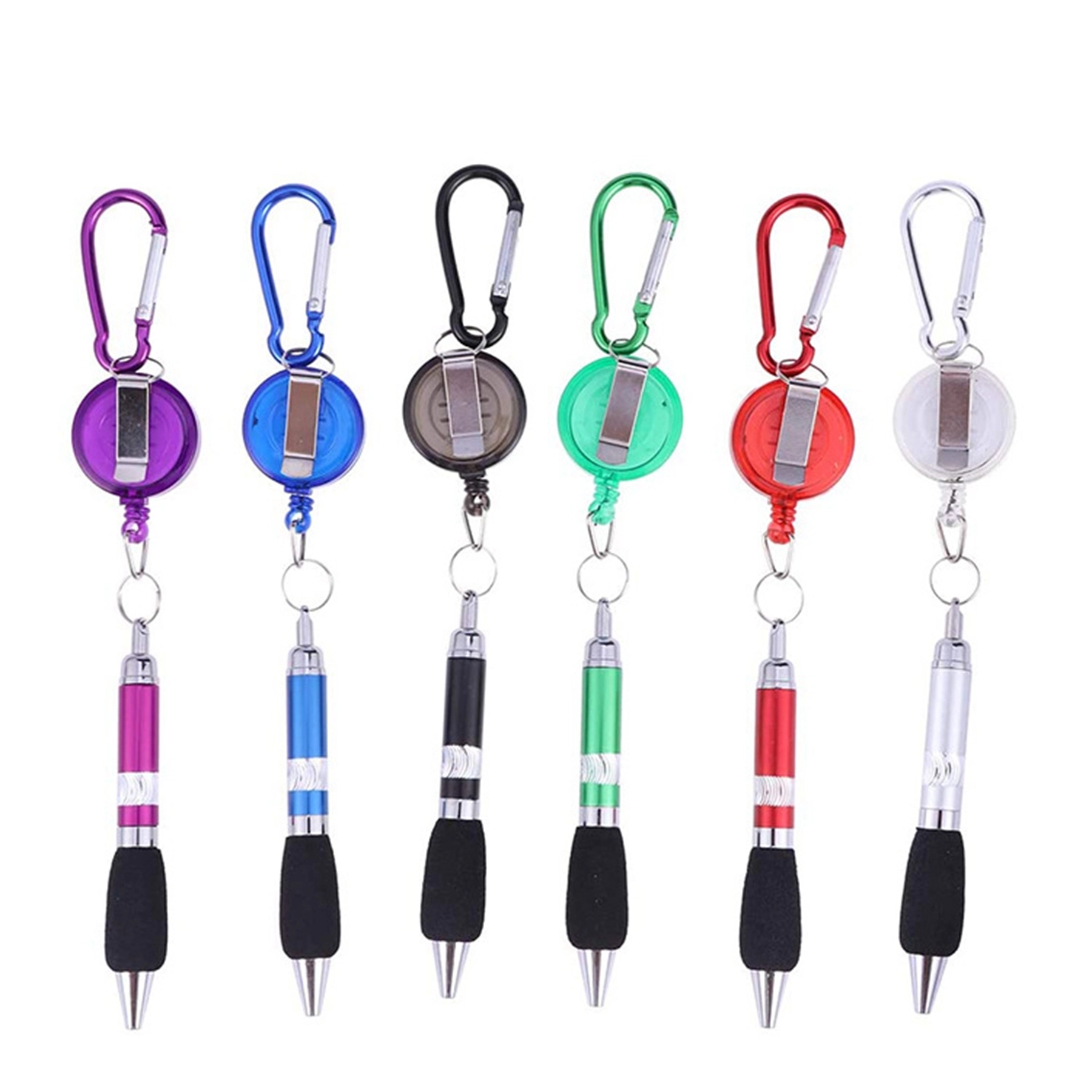 Badge Reel Retractable Pen with Carabiner 7