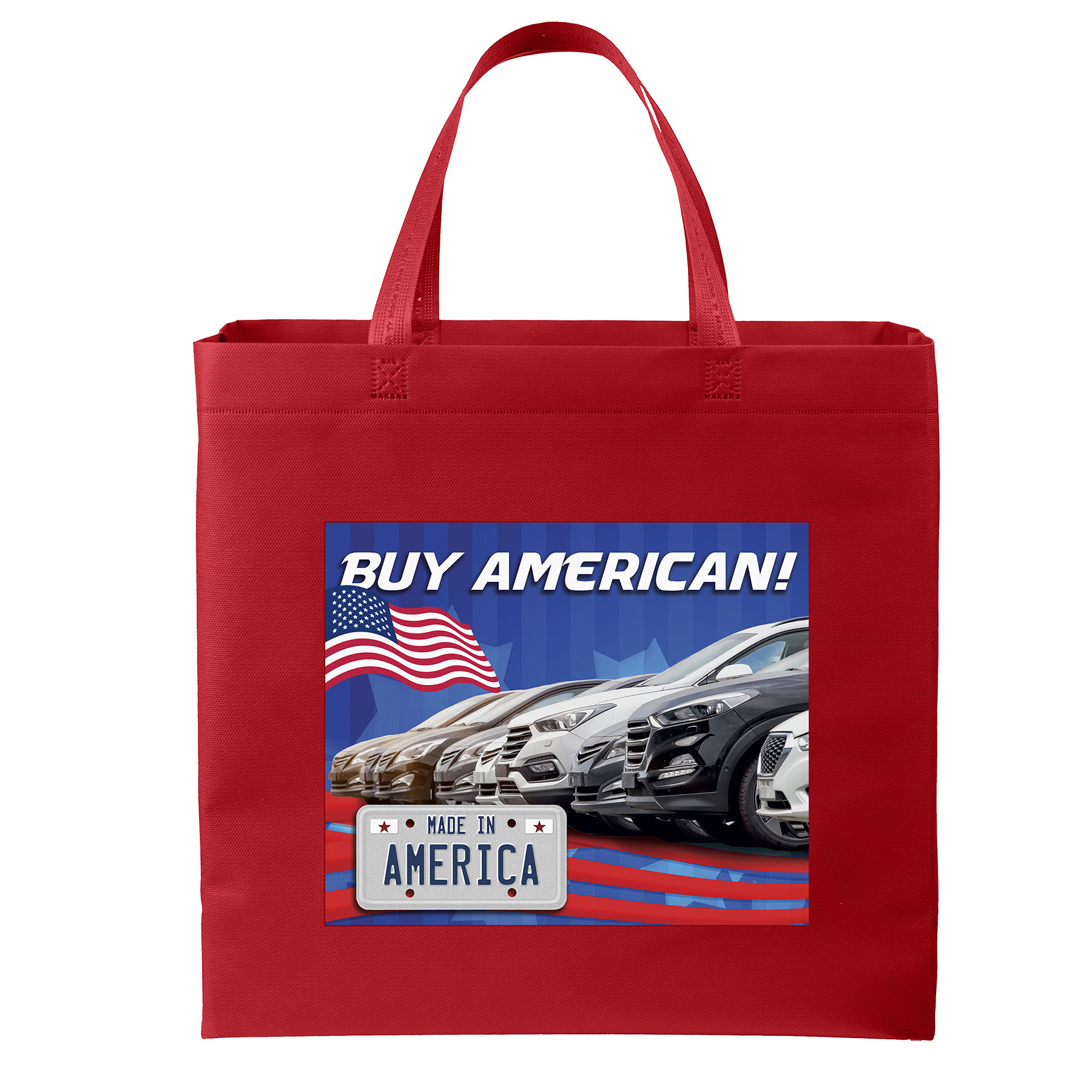 Patriot™- USA Made Non-Woven Tote - ColorVista, custom non-woven bag with logo imprint 12