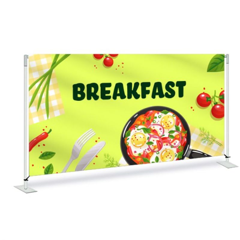 Breakfast Pre Printed Fabric Barrier 60" x 36" x 13.5 - Green 2
