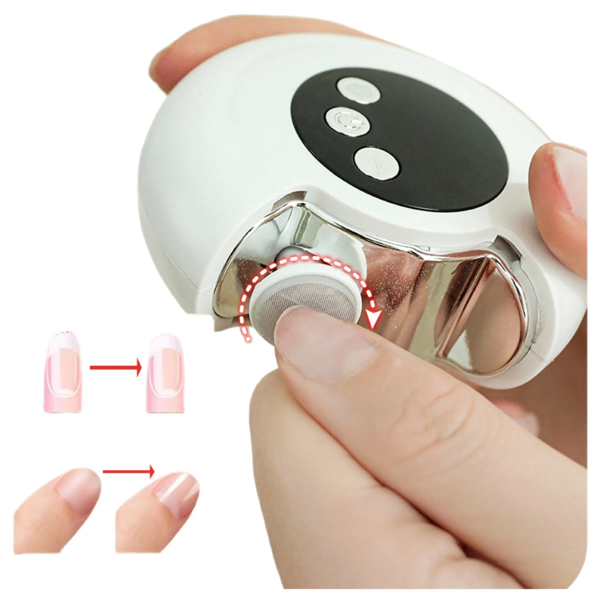 Rechargeable Electric Nail Clipper With Light And Polisher 5