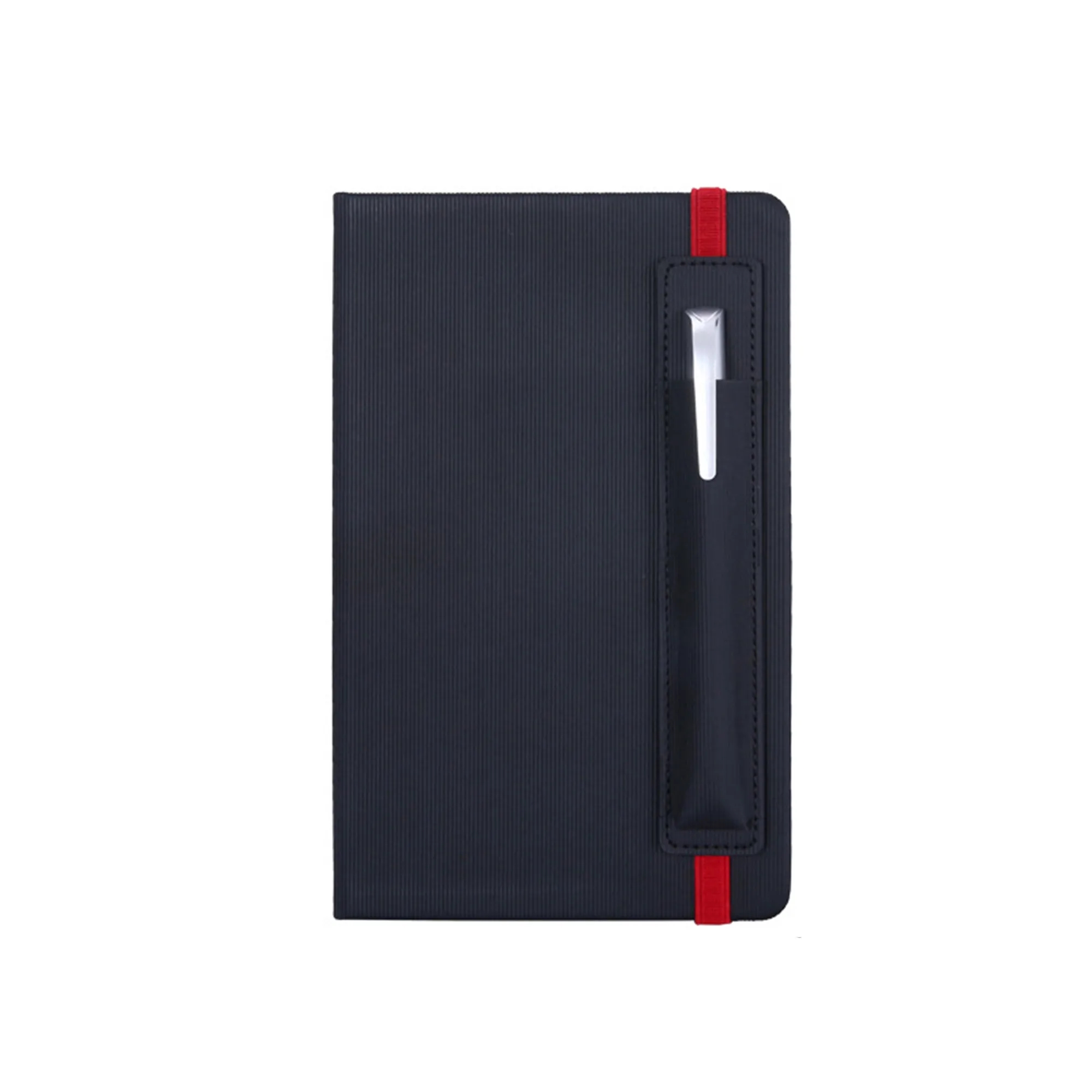A5 Leather Notebook with Pen Slot and Elastic Band 12