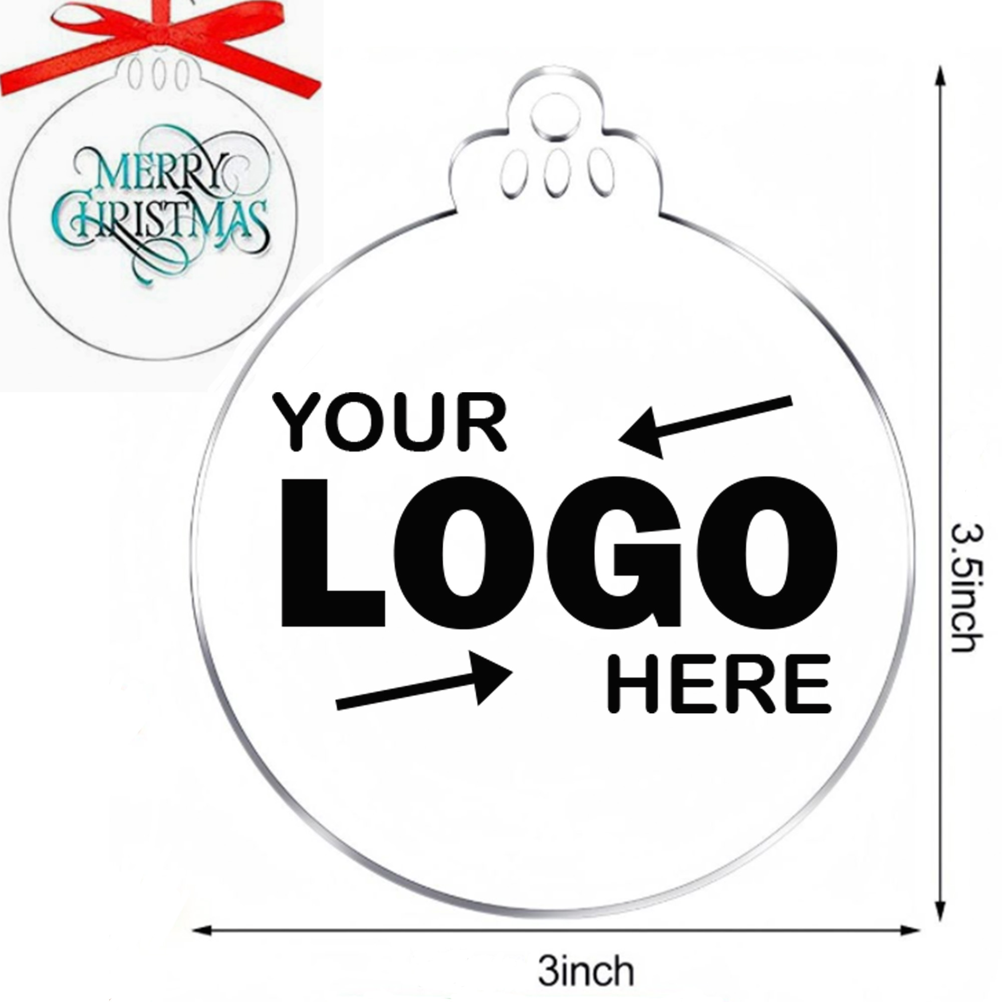 Custom Full-Color Printable Transparent Acrylic Christmas Ball Ornament 3