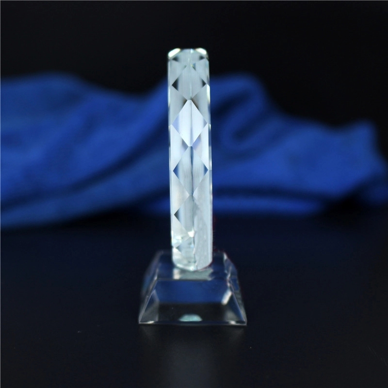Round Faceted Crystal Award on Clear Base 2