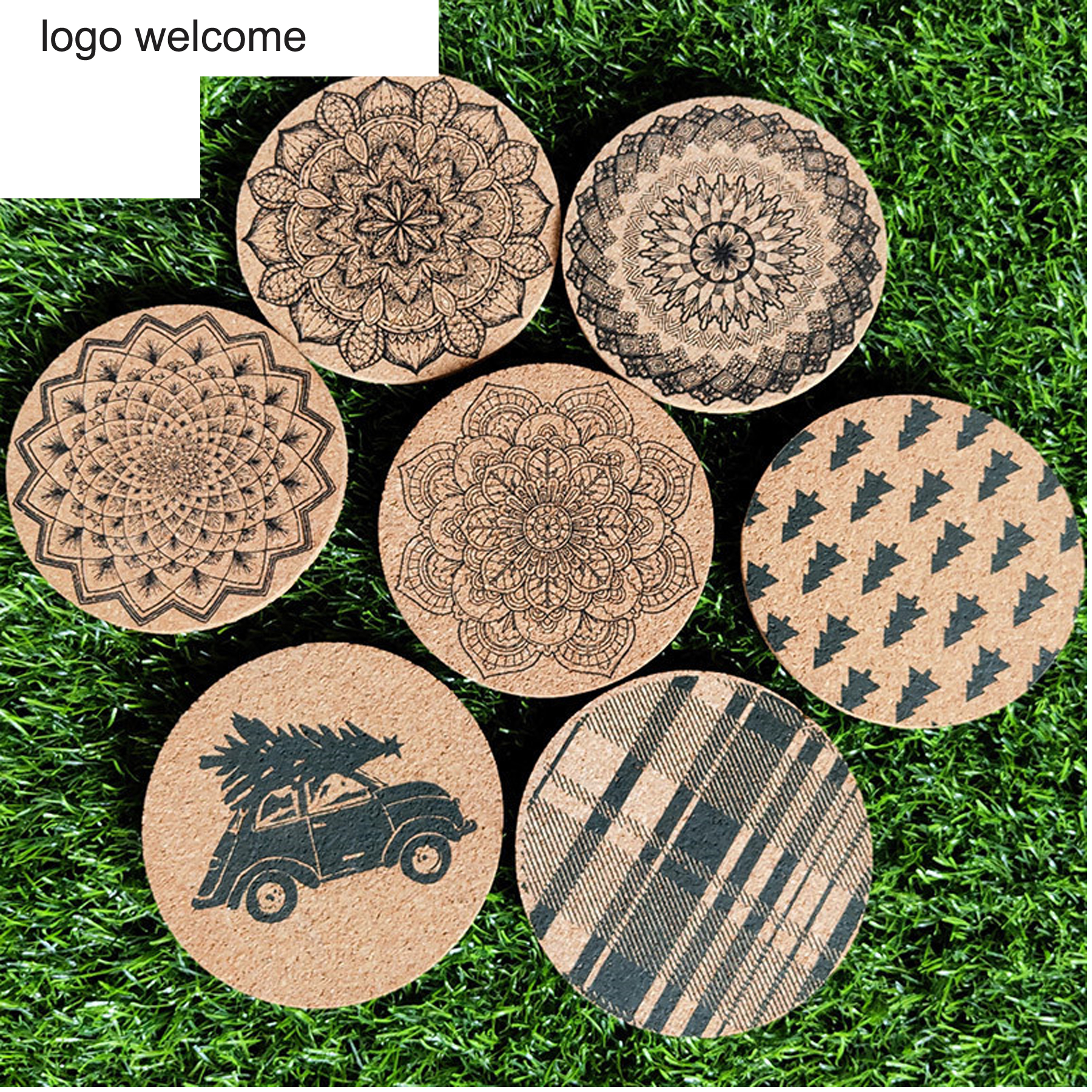 Heat-Resistant Round Cork Trivet Coaster for Kitchen 6