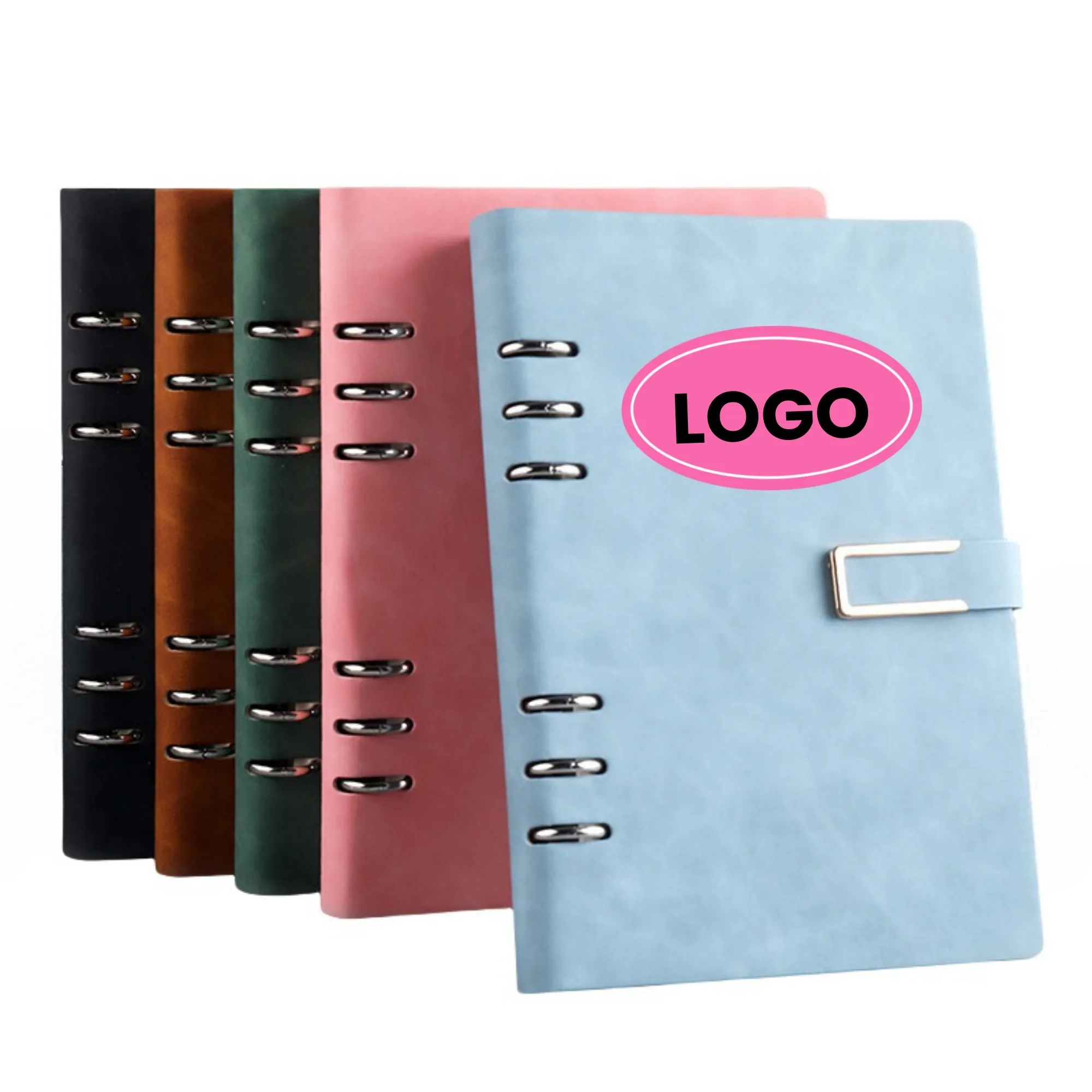 A5 PU Refillable Office Notebook with Magnetic Buckle 2