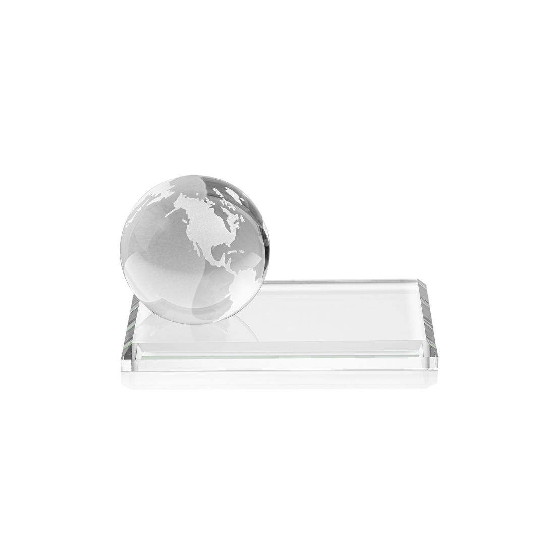 Globe Award on Rectangle Base - Clear 9