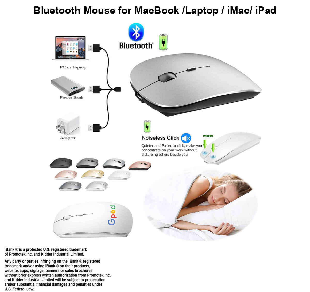 iBank ® Bluetooth Mouse for MacBook /Laptop / iMac/ iPad 2