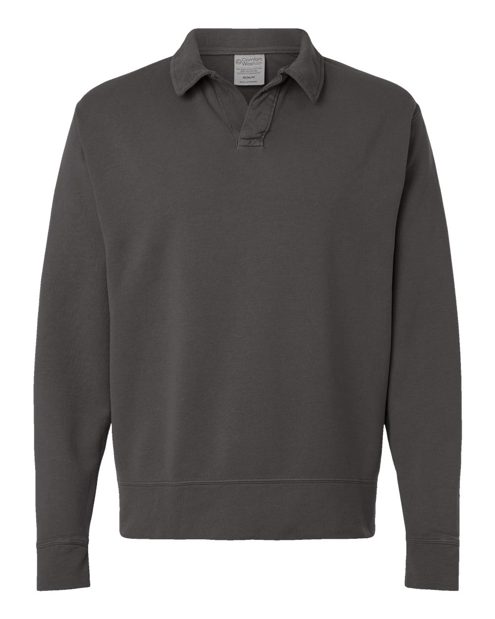 Unisex Garment-Dyed Polo Collar Sweatshirt - GDH490 41