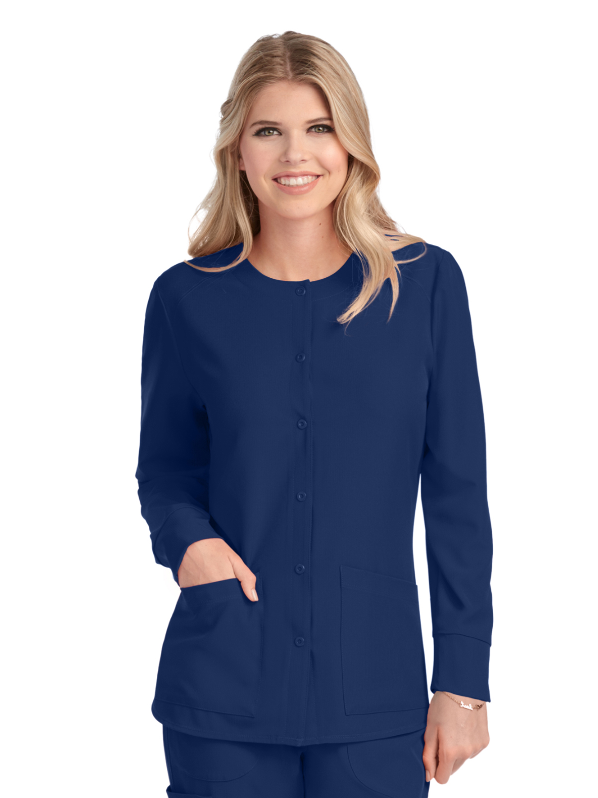 Skechers - Women's Two-Pocket Snap-Front Stability Warm-Up Scrub Jacket 6