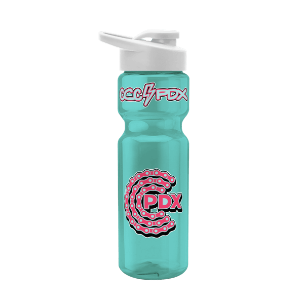 Blazer 28oz Transparent Bike Bottle w/Drink-thru Lid 941