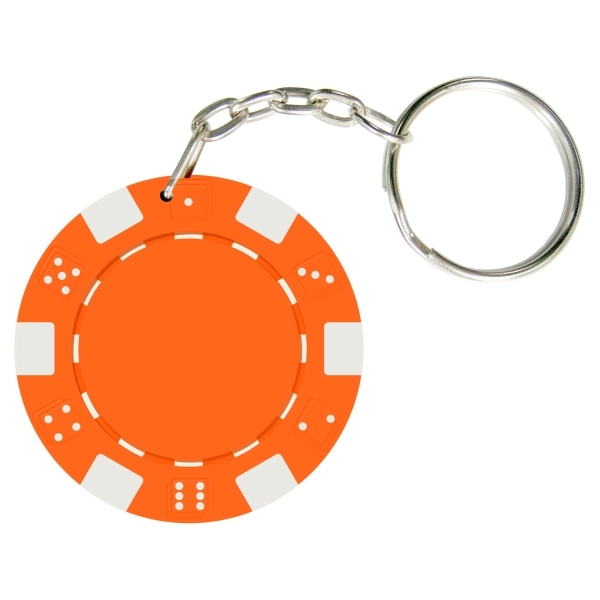 Dice Style Poker Chip Keychain 9