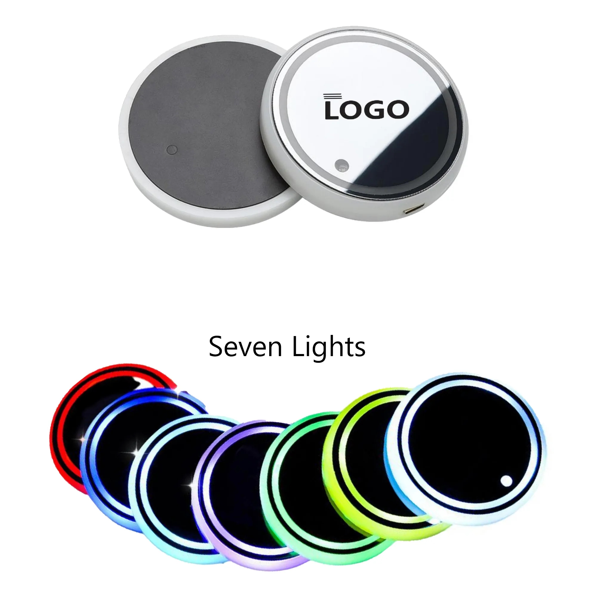LED Car Cup Holder Coasters Lights MOQ 50PCS 5