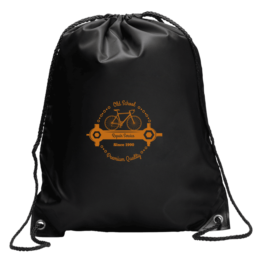 Rush - Solid Color 210-D Polyester Drawstring Bag 13