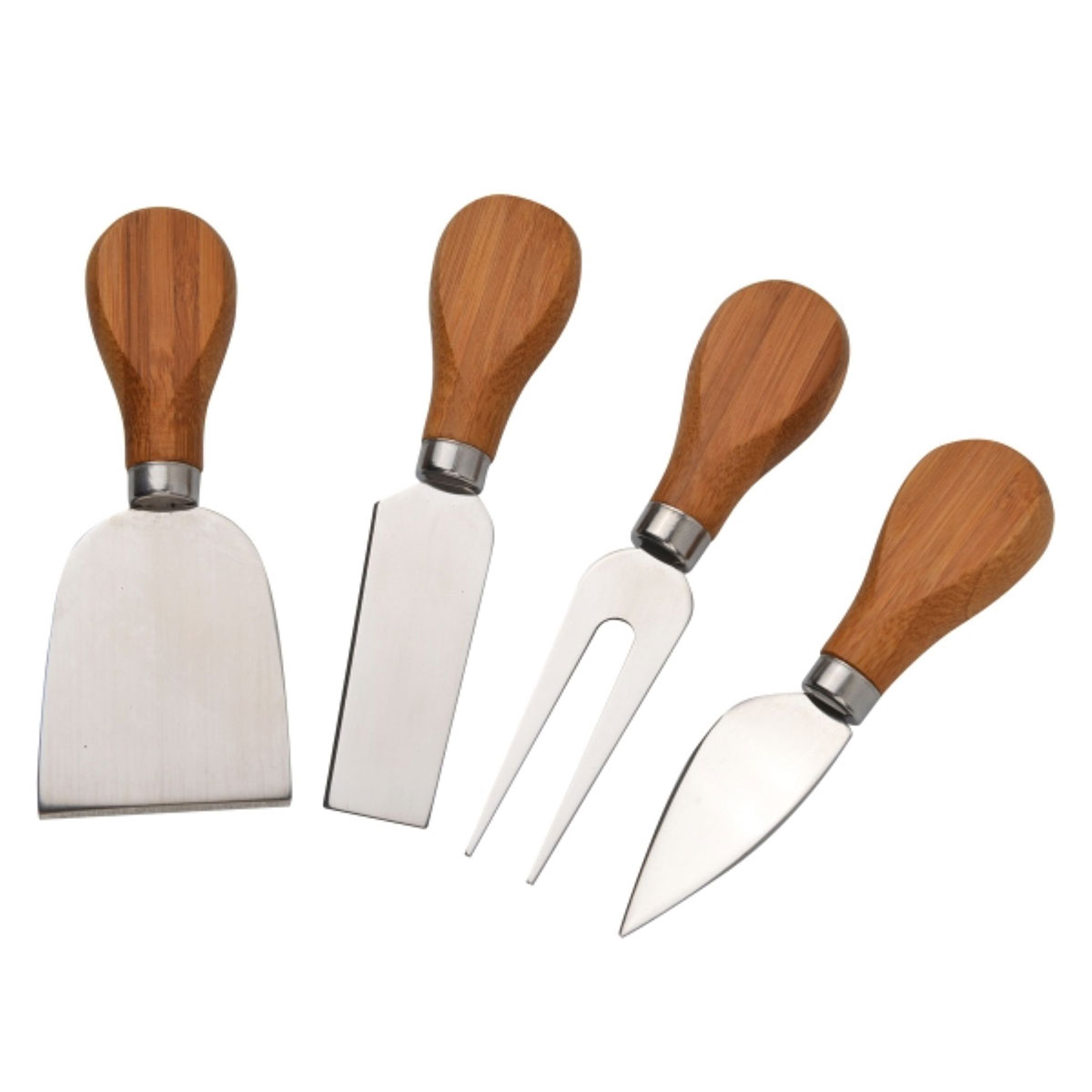 WineVault Gourmet four piece cheese knife set with wood case 6