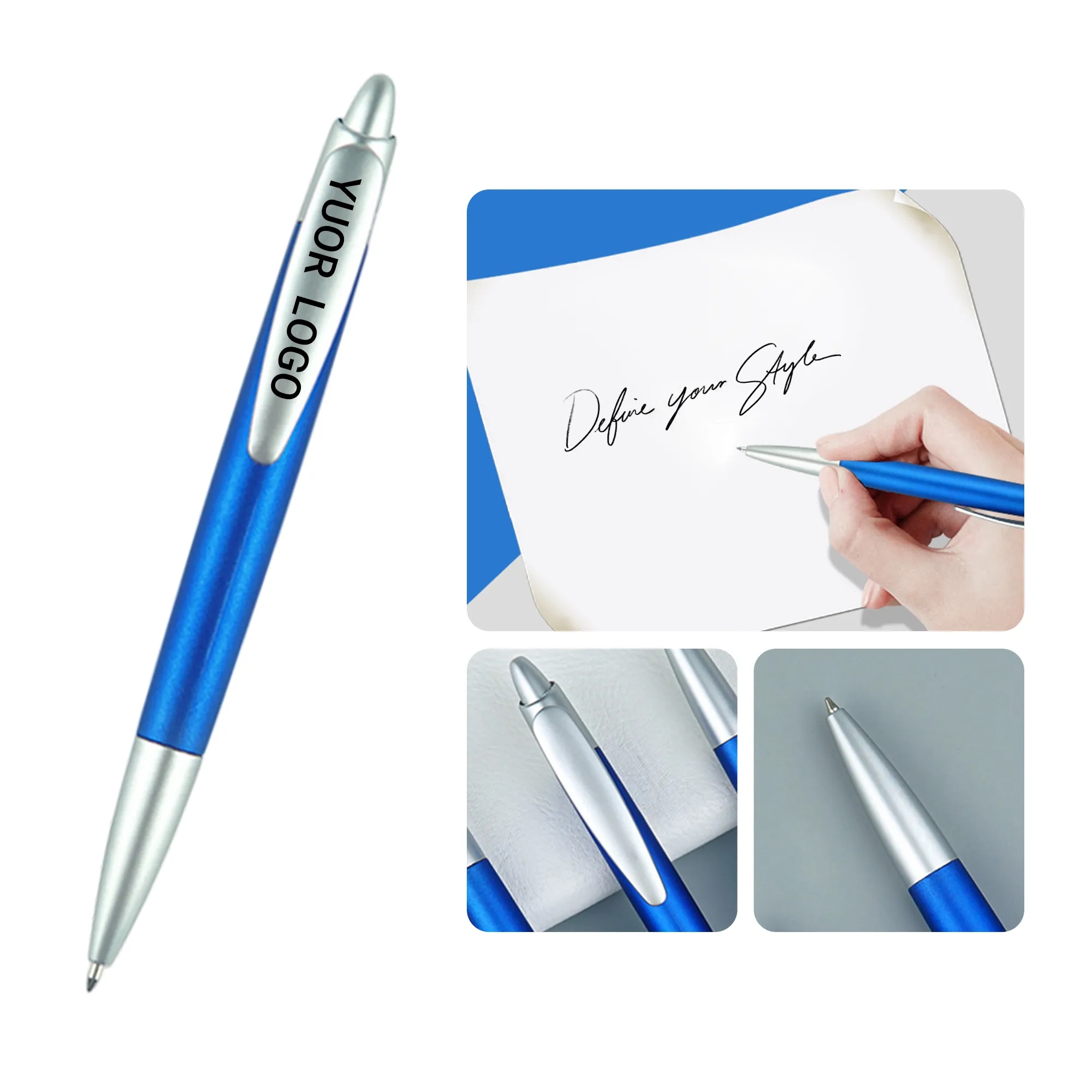 Click Action Business Pen with Twist Cap and Grip 1