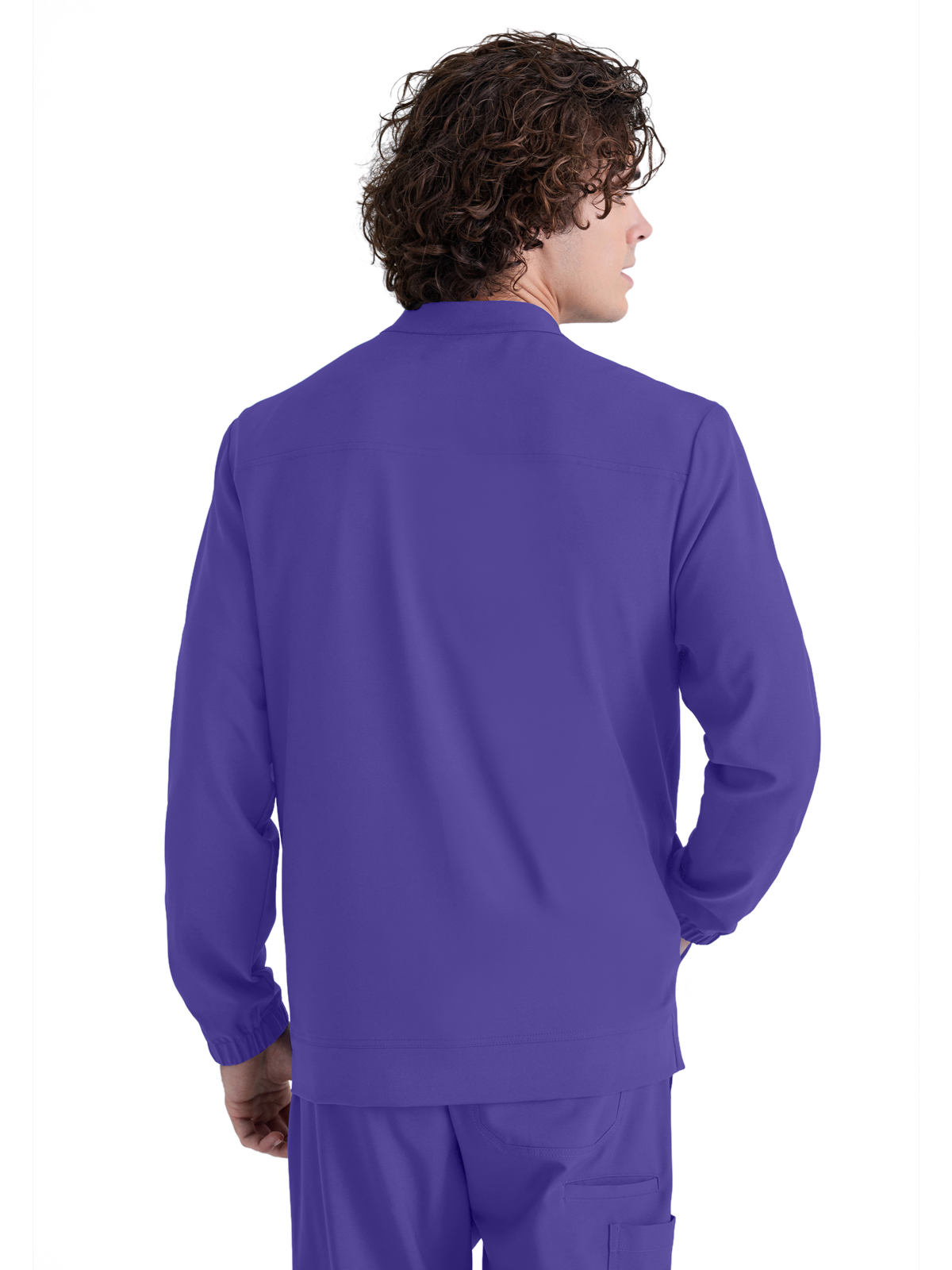 Grey's Anatomy Evolve Stretch - Men's Three-Pocket Cycle Warm Up Scrub Jacket 17